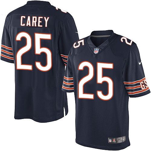 Youth Elite Ka'Deem Carey Nike Jersey Navy Blue Home - #25 NFL Chicago Bears